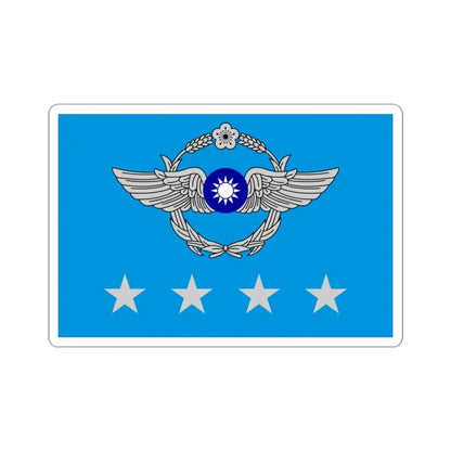 ROCAF Senior Generals Flag (China) STICKER Vinyl Kiss-Cut Decal 3 Inch White - The Sticker Space