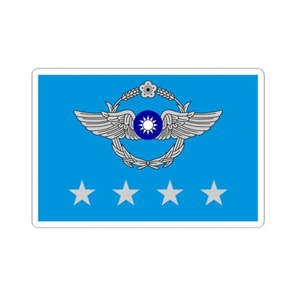 ROCAF Senior Generals Flag (China) STICKER Vinyl Kiss-Cut Decal 4 Inch White - The Sticker Space