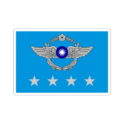 ROCAF Senior Generals Flag (China) STICKER Vinyl Kiss-Cut Decal 6 Inch White - The Sticker Space
