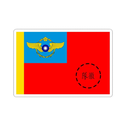 ROCAF Unit Flag 1958 (China) STICKER Vinyl Kiss-Cut Decal 3 Inch White - The Sticker Space