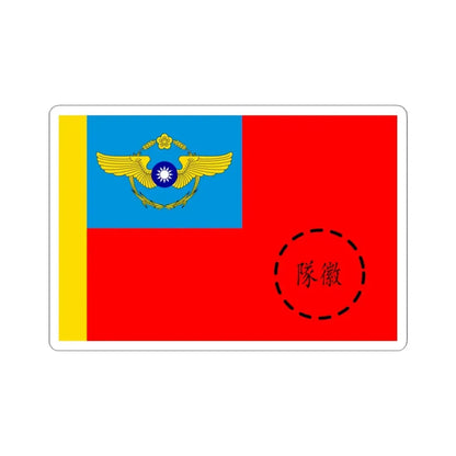 ROCAF Unit Flag 1958 (China) STICKER Vinyl Kiss-Cut Decal 4 Inch White - The Sticker Space