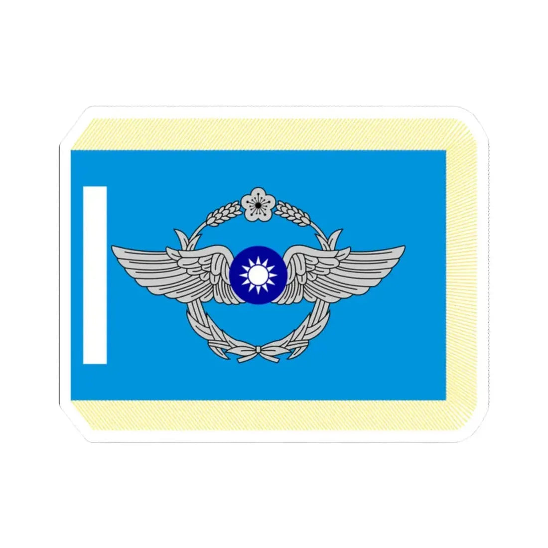 ROCAF Unit Flag (China) STICKER Vinyl Kiss-Cut Decal 2 Inch White - The Sticker Space