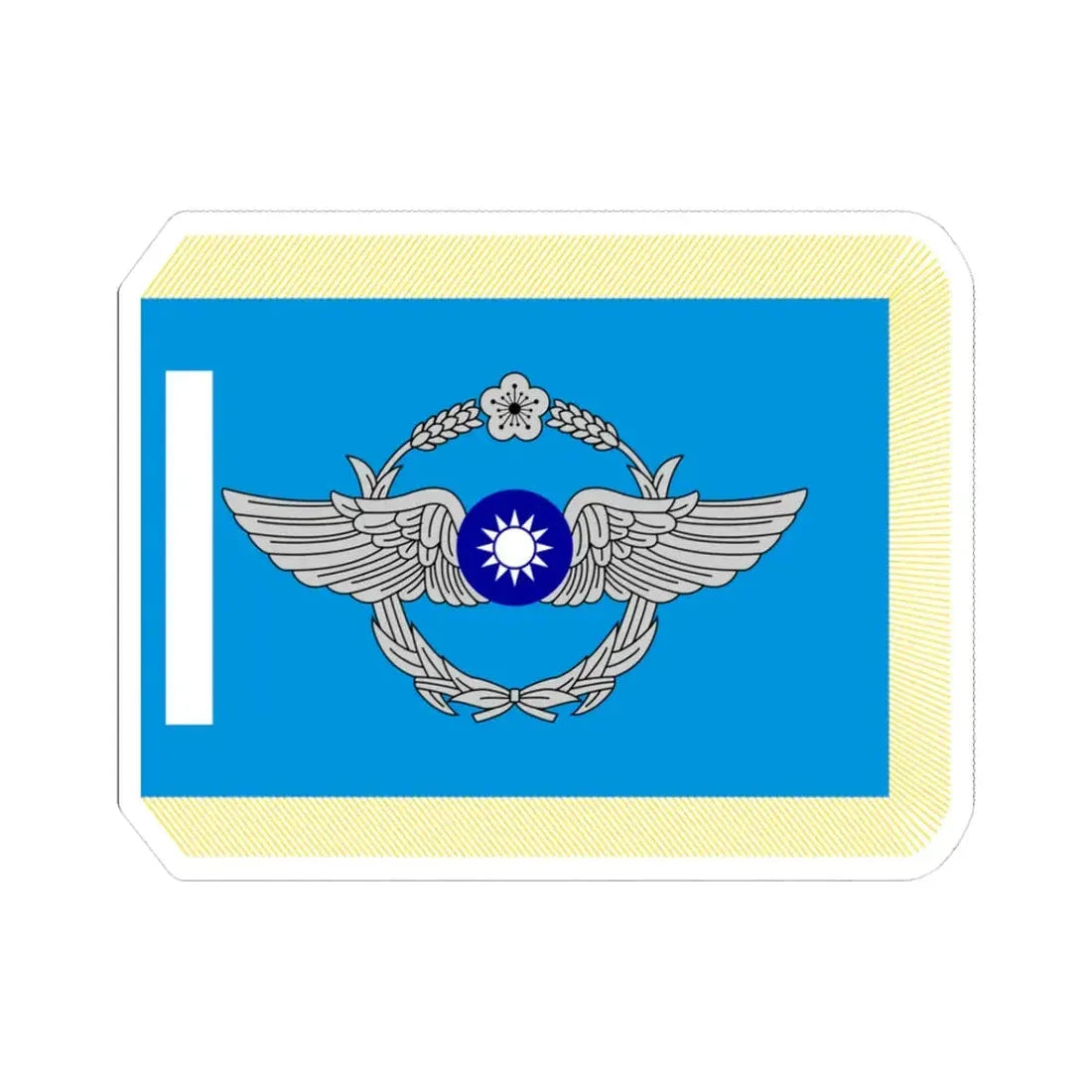 ROCAF Unit Flag (China) STICKER Vinyl Kiss-Cut Decal 3 Inch White - The Sticker Space