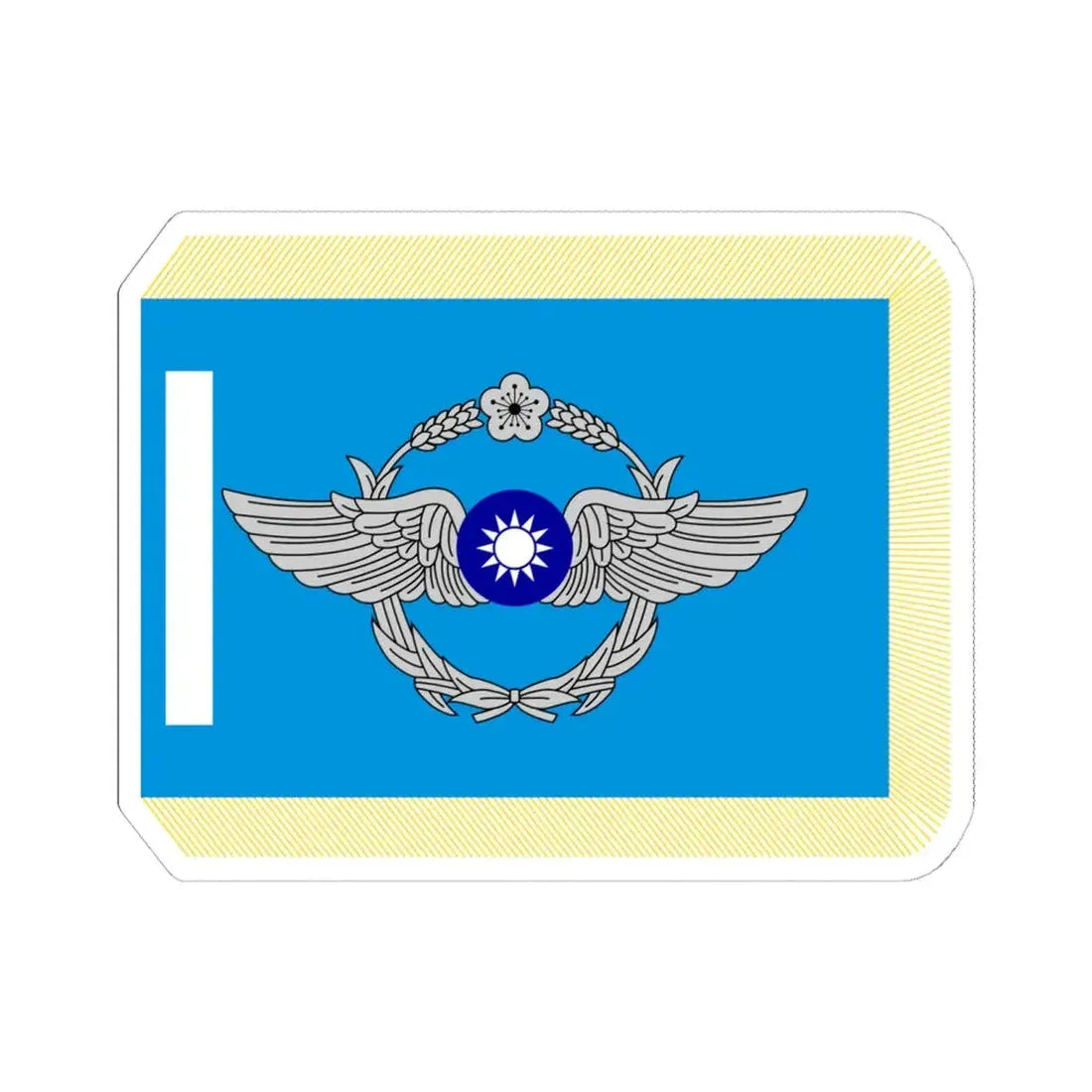 ROCAF Unit Flag (China) STICKER Vinyl Kiss-Cut Decal 6 Inch White - The Sticker Space