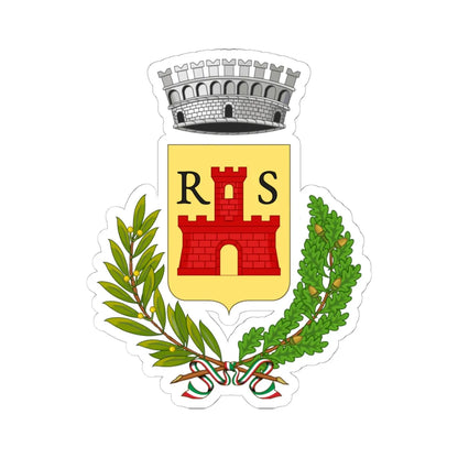 Roccasicura-Stemma (Italy) (Coat of Arms) STICKER Vinyl Kiss-Cut Decal 6 Inch White - The Sticker Space