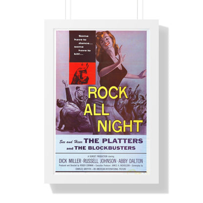 ROCK ALL NIGHT 1957 - Framed Movie Poster-16″ x 24″-The Sticker Space