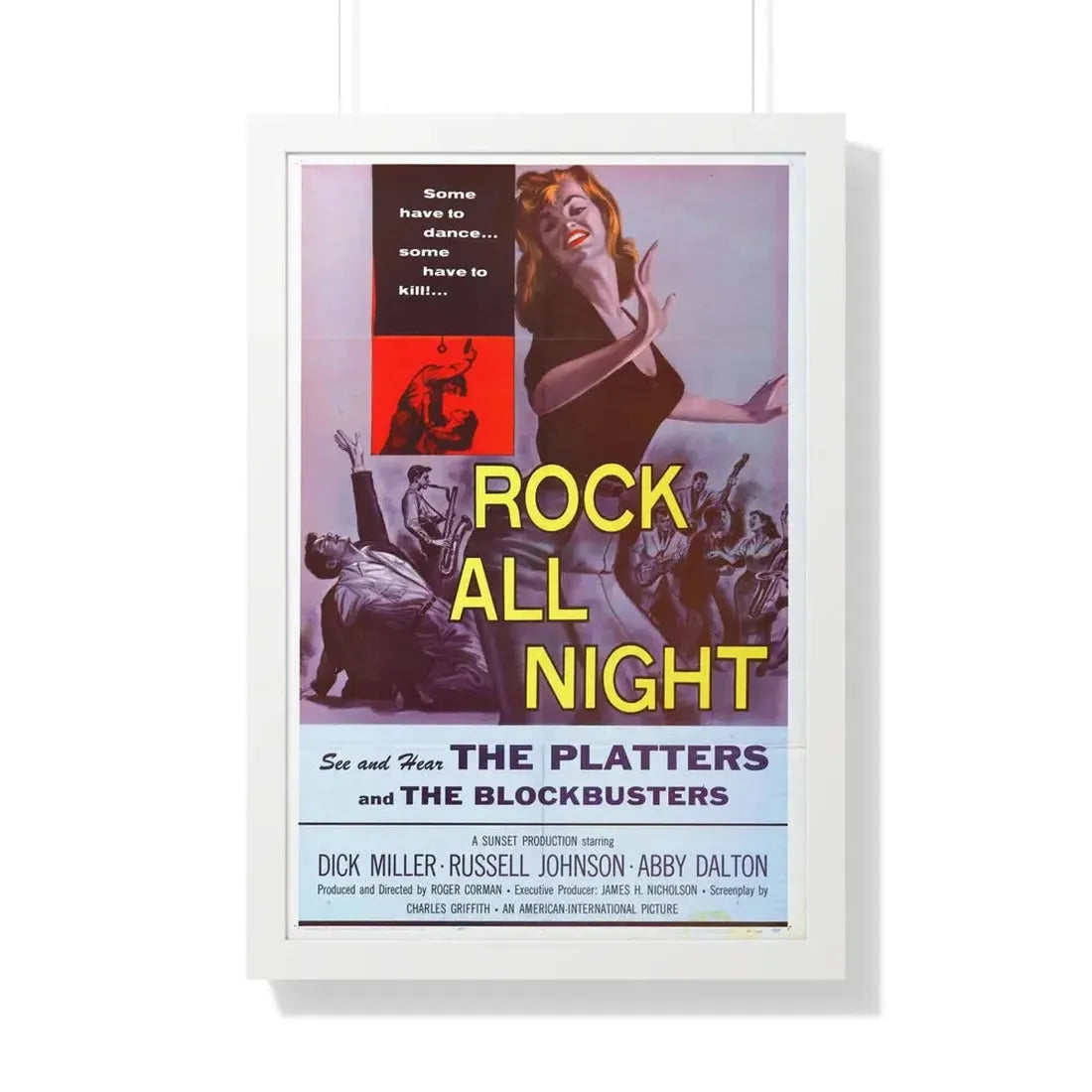 ROCK ALL NIGHT 1957 - Framed Movie Poster - The Sticker Space