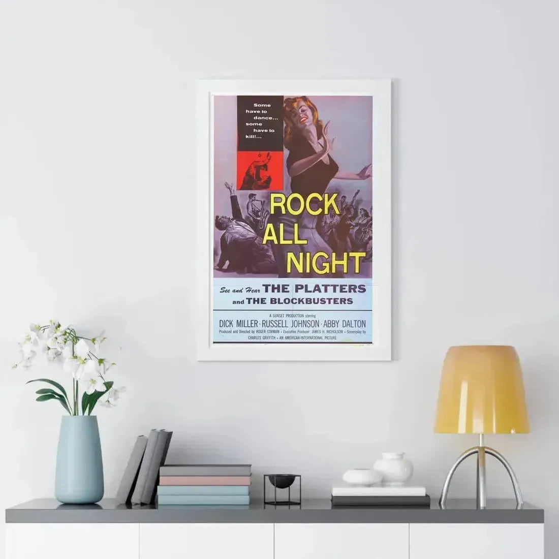 ROCK ALL NIGHT 1957 - Framed Movie Poster - The Sticker Space