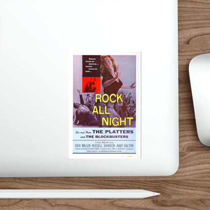 ROCK ALL NIGHT 1957 Movie Poster STICKER Vinyl Die-Cut Decal-The Sticker Space