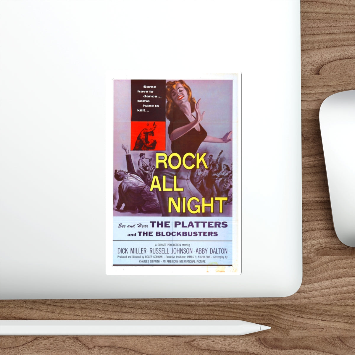 ROCK ALL NIGHT 1957 Movie Poster STICKER Vinyl Die-Cut Decal-The Sticker Space