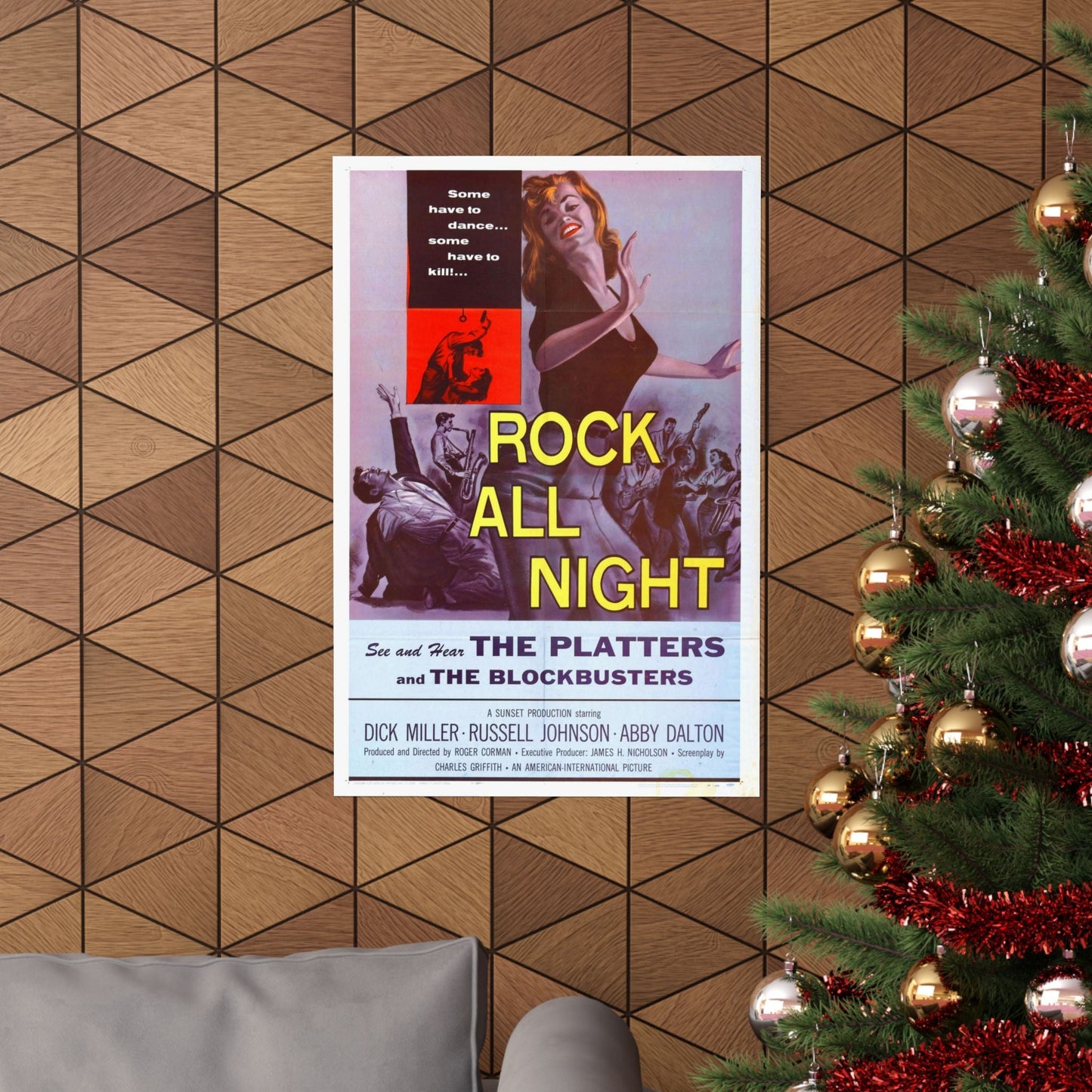 ROCK ALL NIGHT 1957 - Paper Movie Poster-The Sticker Space