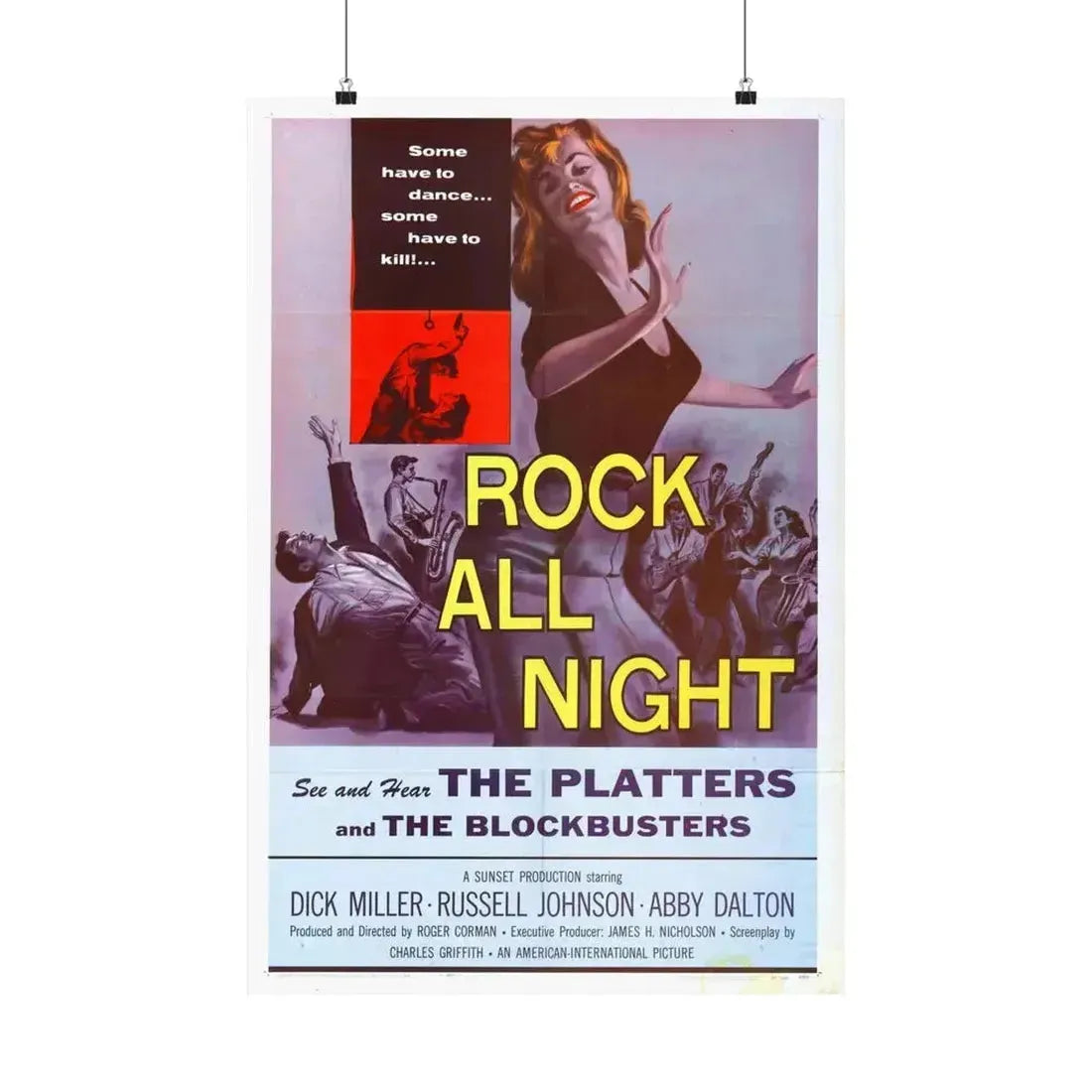 ROCK ALL NIGHT 1957 - Paper Movie Poster 20″ x 30″ Matte - The Sticker Space