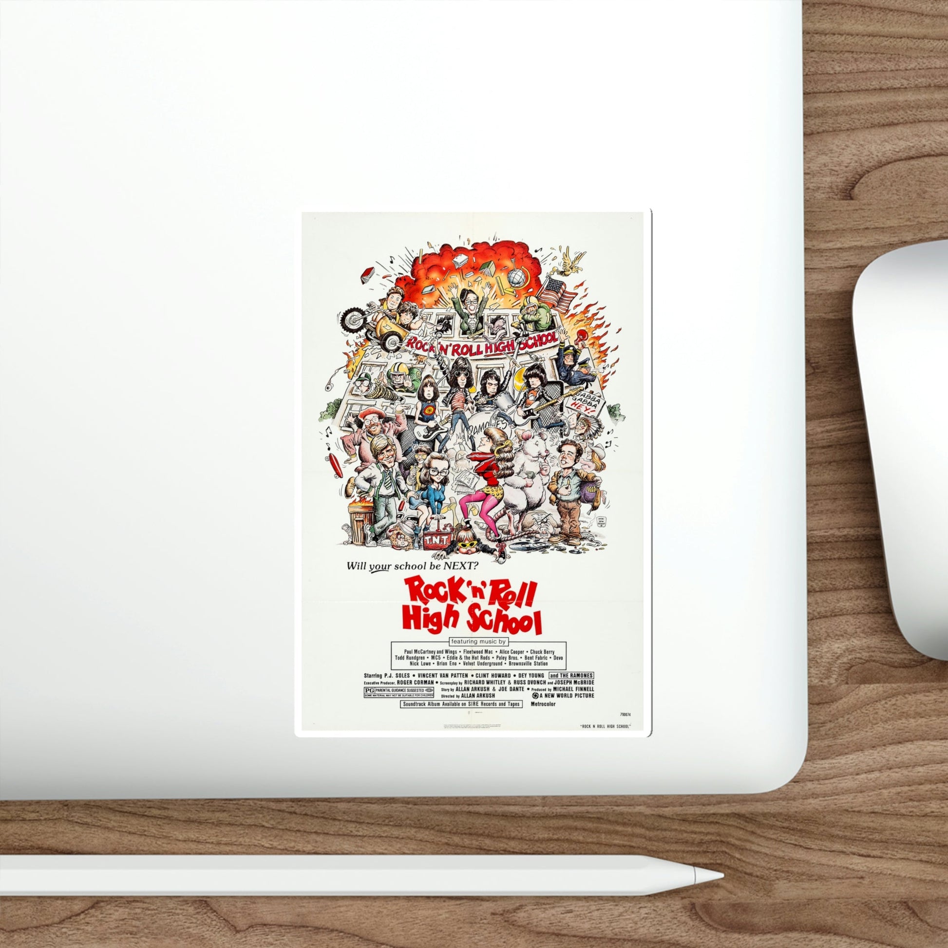 Rock 'n' Roll High School 1979 Movie Poster STICKER Vinyl Die-Cut Decal-The Sticker Space