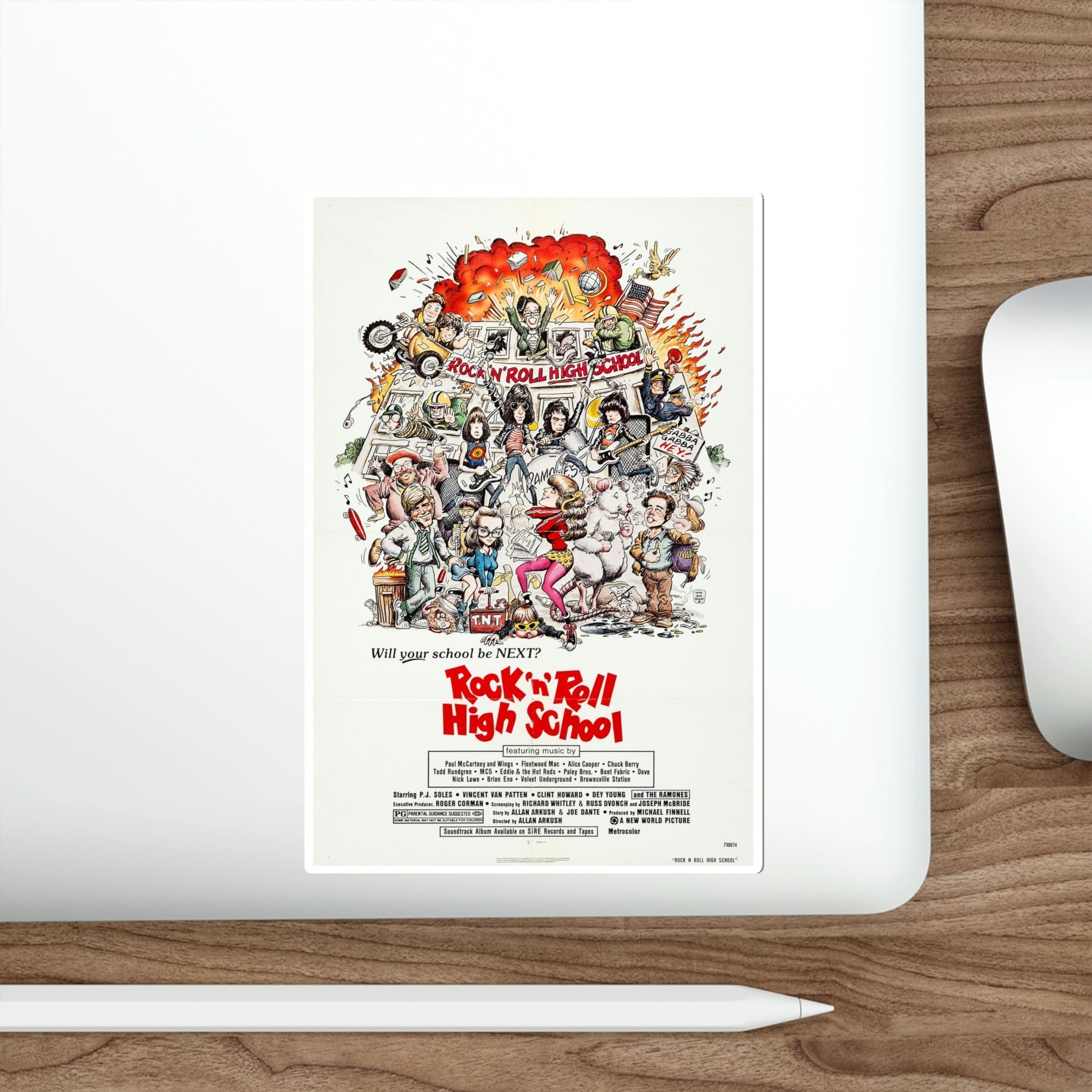 Rock 'n' Roll High School 1979 Movie Poster STICKER Vinyl Die-Cut Decal-The Sticker Space