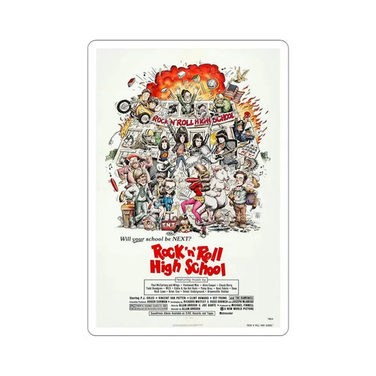 Rock 'n' Roll High School 1979 Movie Poster STICKER Vinyl Die-Cut Decal 6 Inch - The Sticker Space