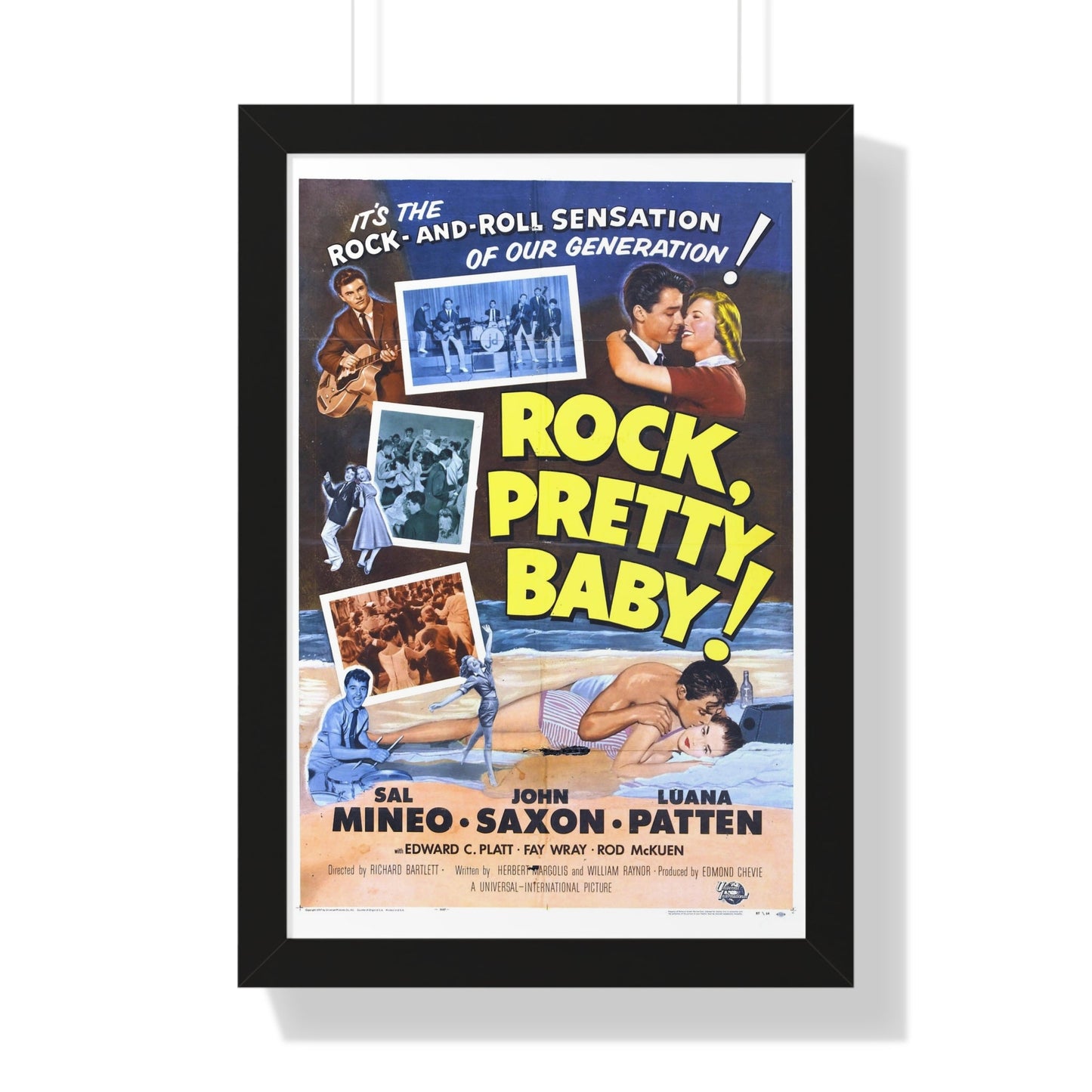 ROCK PRETTY BABY 1956 - Framed Movie Poster-16″ x 24″-The Sticker Space