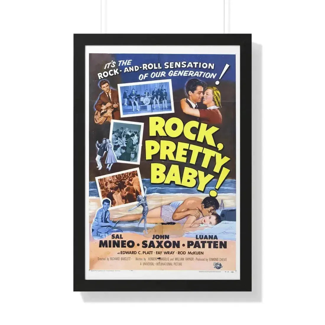 ROCK PRETTY BABY 1956 - Framed Movie Poster 20" x 30" Black - The Sticker Space