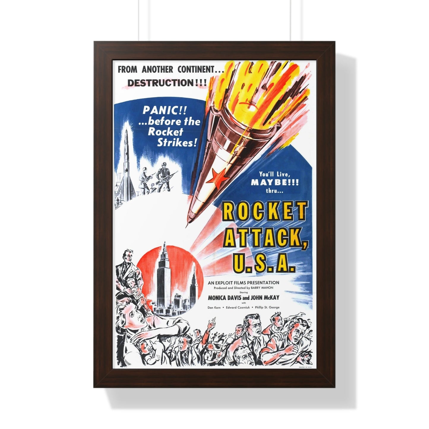 ROCKET ATTACK USA 1958 - Framed Movie Poster-16″ x 24″-The Sticker Space