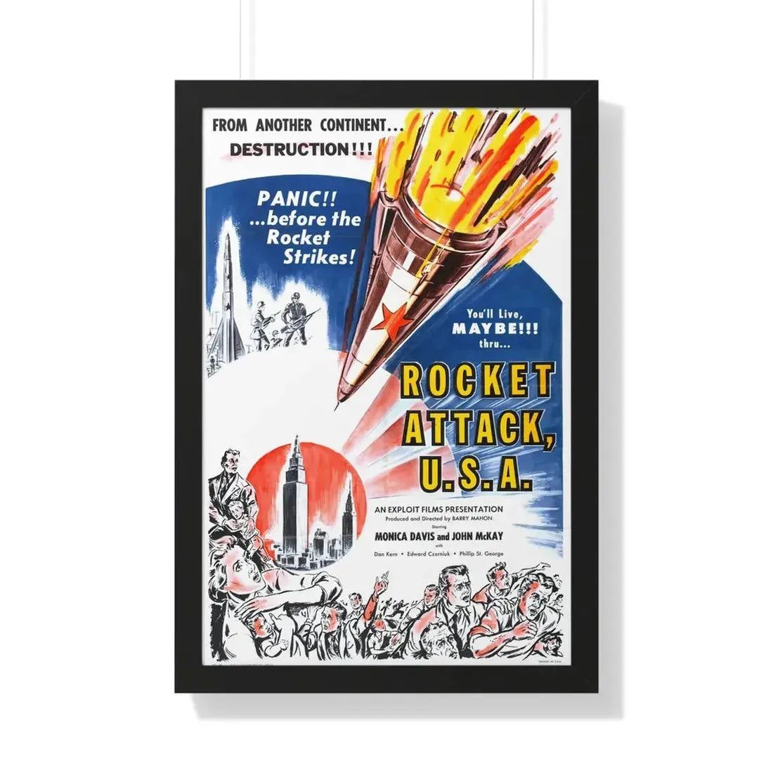 ROCKET ATTACK USA 1958 - Framed Movie Poster - The Sticker Space