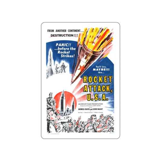 ROCKET ATTACK USA 1958 Movie Poster STICKER Vinyl Die-Cut Decal 2 Inch - The Sticker Space