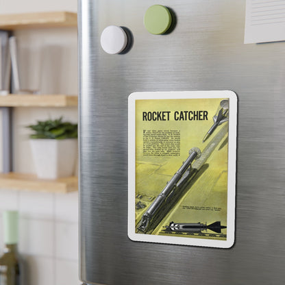 Rocket Catcher, 1952 (Magazine Illustration) Refrigerator Magnet-The Sticker Space