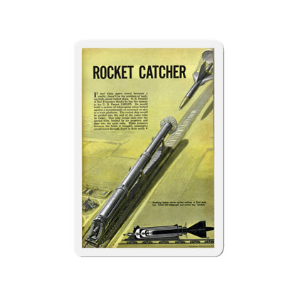 Rocket Catcher, 1952 (Magazine Illustration) Refrigerator Magnet-3" x 3"-The Sticker Space