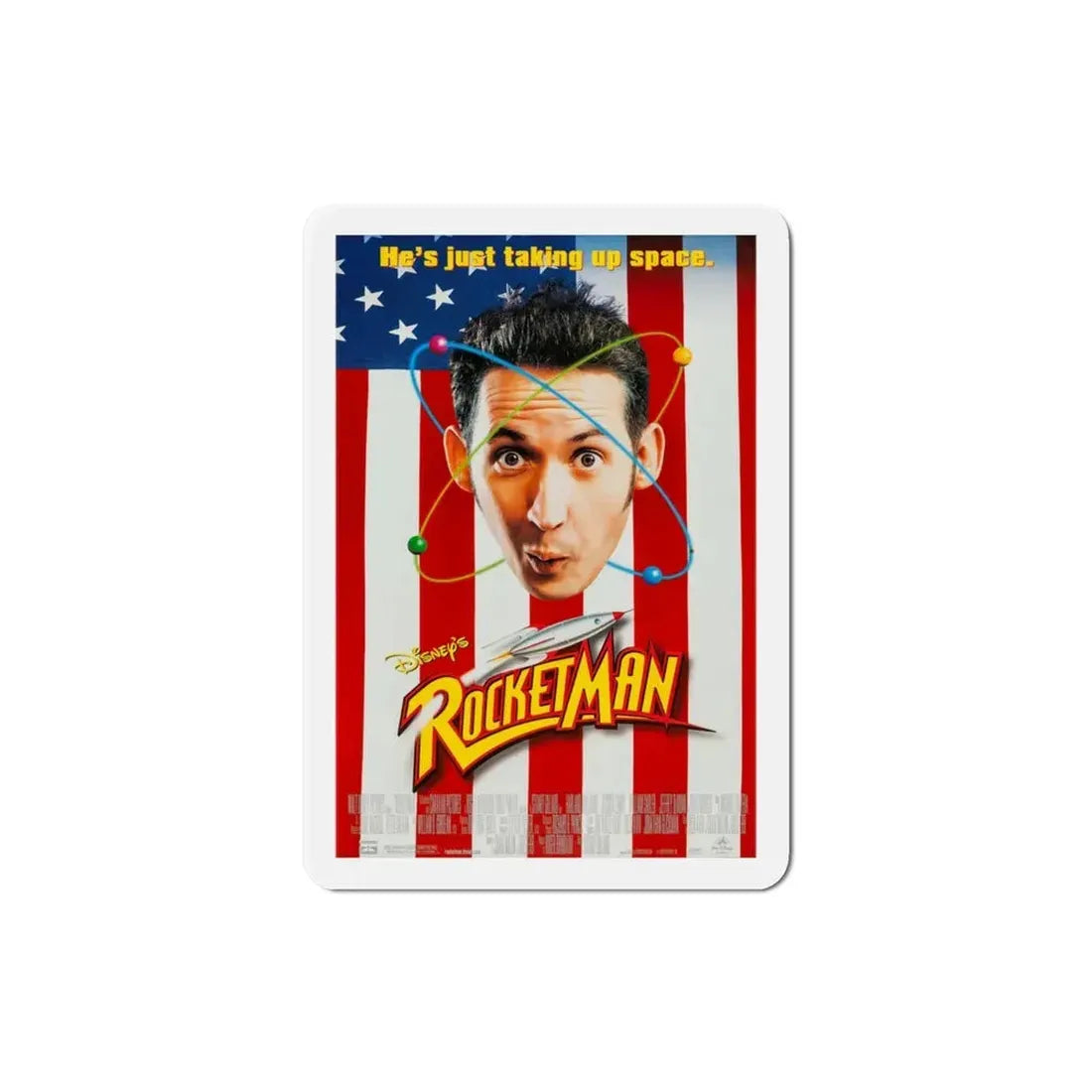Rocketman 1997 Movie Poster Refrigerator Magnet 3 Inch - The Sticker Space