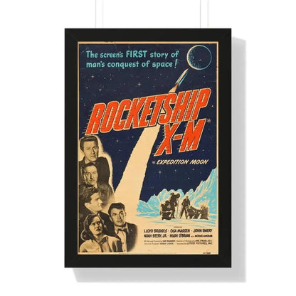 ROCKETSHIP X-M 1950 - Framed Movie Poster 16″ x 24″ Black - The Sticker Space