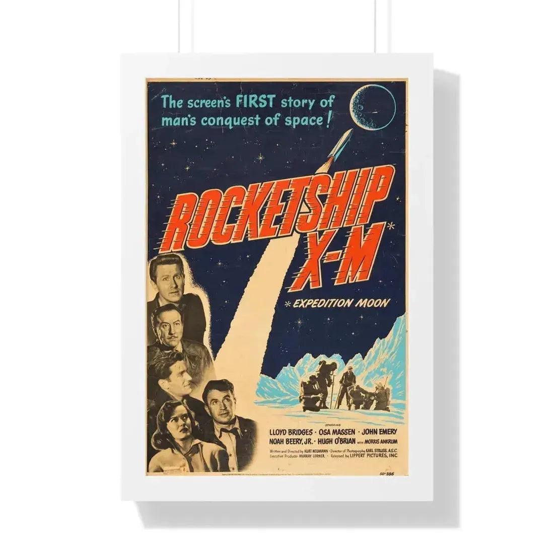 ROCKETSHIP X-M 1950 - Framed Movie Poster 16″ x 24″ White - The Sticker Space