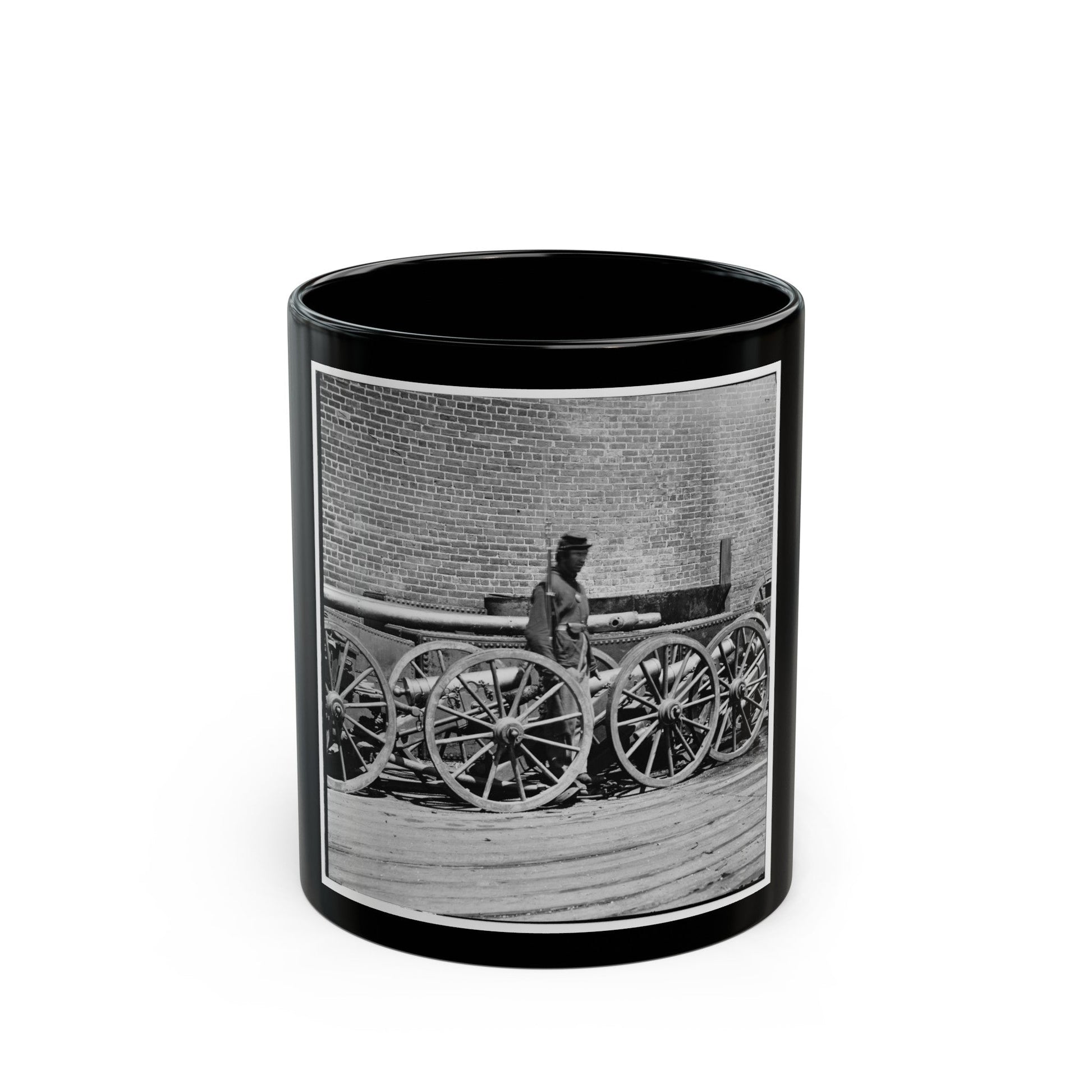 Rocketts, Richmond, Va. Confederate Brass Mountain Howitzers (U.S. Civil War) Black Coffee Mug-11oz-The Sticker Space