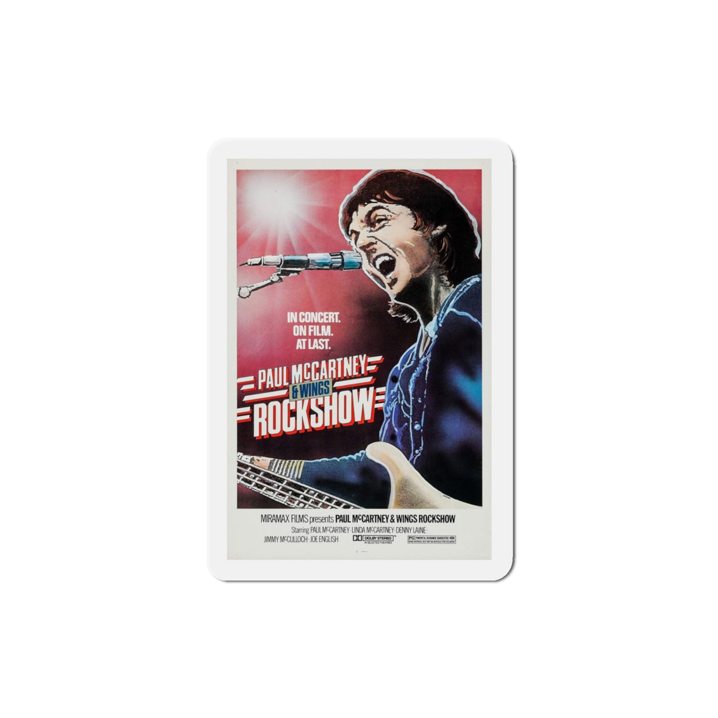 Rockshow 1980 Movie Poster Die-Cut Magnet-3" x 3"-The Sticker Space