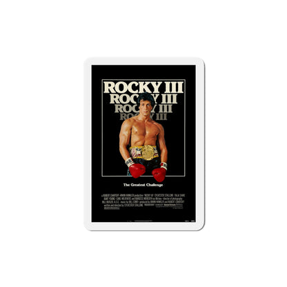 Rocky III 1982 Movie Poster Die-Cut Magnet-4" x 4"-The Sticker Space