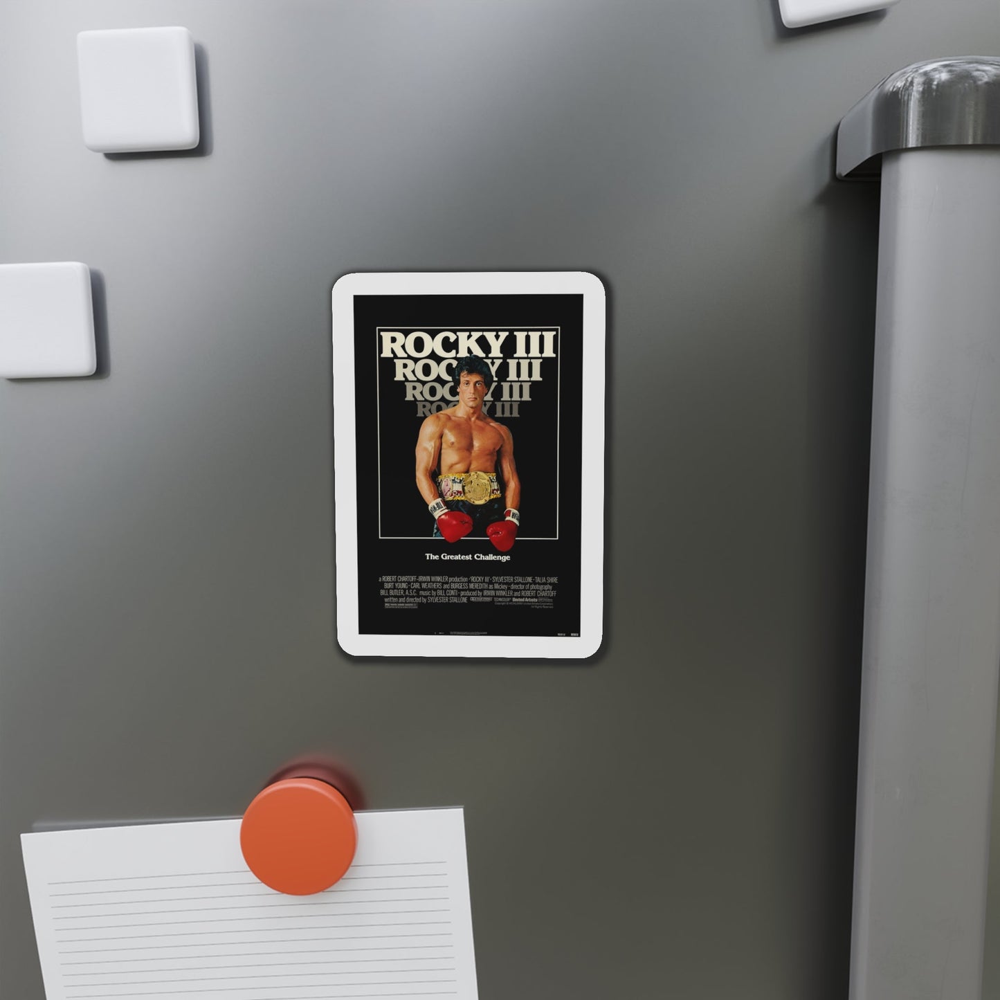 Rocky III 1982 Movie Poster Die-Cut Magnet-The Sticker Space