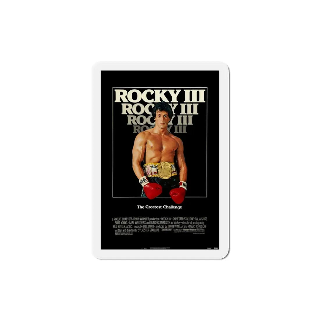 Rocky III 1982 Movie Poster Refrigerator Magnet - The Sticker Space