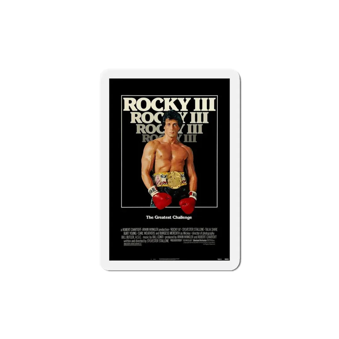 Rocky III 1982 Movie Poster Refrigerator Magnet - The Sticker Space