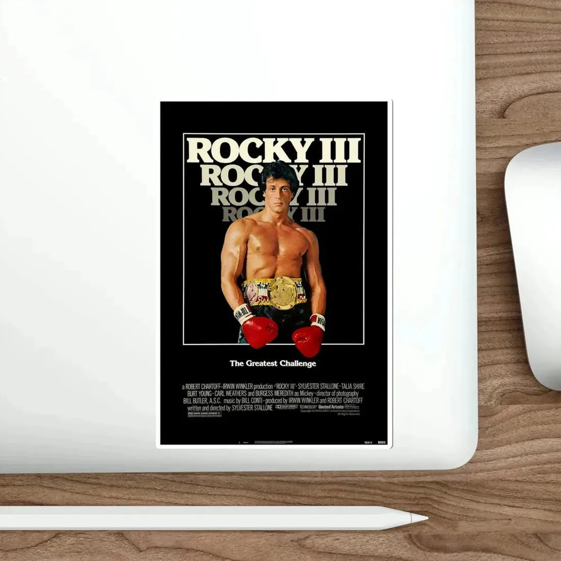 Rocky III 1982 Movie Poster STICKER Vinyl Die-Cut Decal - The Sticker Space