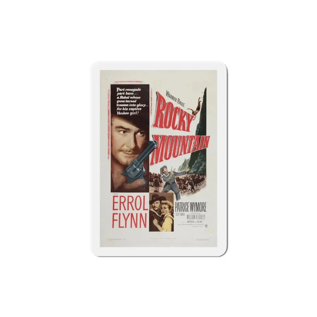 Rocky Mountain 1950 Movie Poster Refrigerator Magnet - The Sticker Space