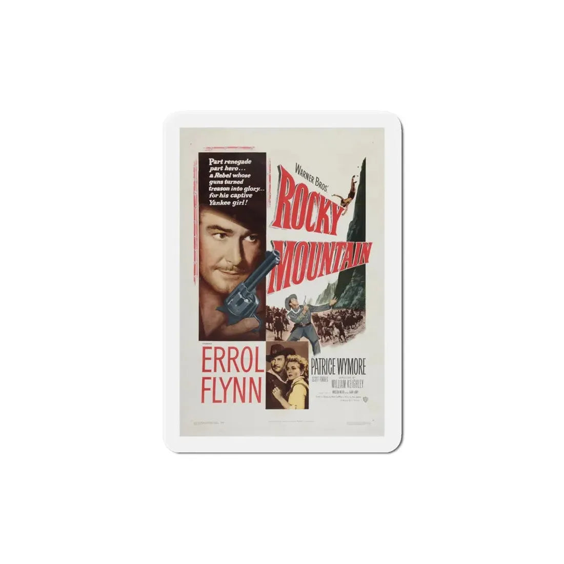 Rocky Mountain 1950 Movie Poster Refrigerator Magnet - The Sticker Space