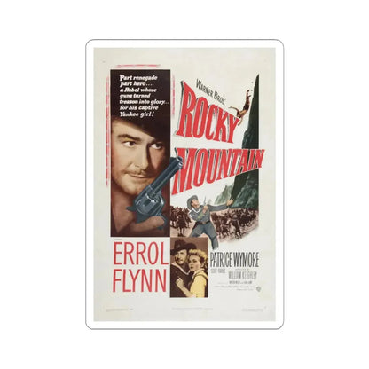 Rocky Mountain 1950 Movie Poster - STICKER Vinyl Kiss-Cut Decal 6 Inch White - The Sticker Space