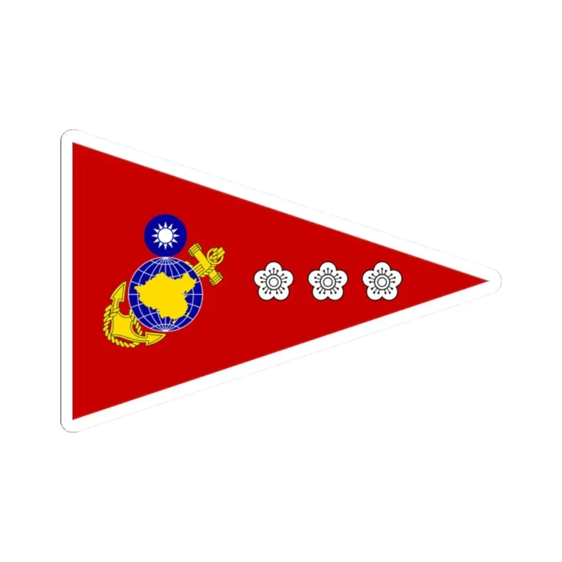 ROCMC Colonels Flag 1964 (China) STICKER Vinyl Kiss-Cut Decal 2 Inch White - The Sticker Space