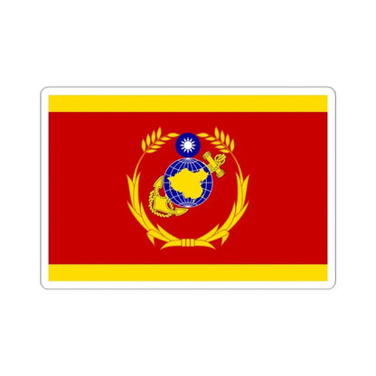 ROCMC Commanders Flag (China) STICKER Vinyl Kiss-Cut Decal 4 Inch White - The Sticker Space