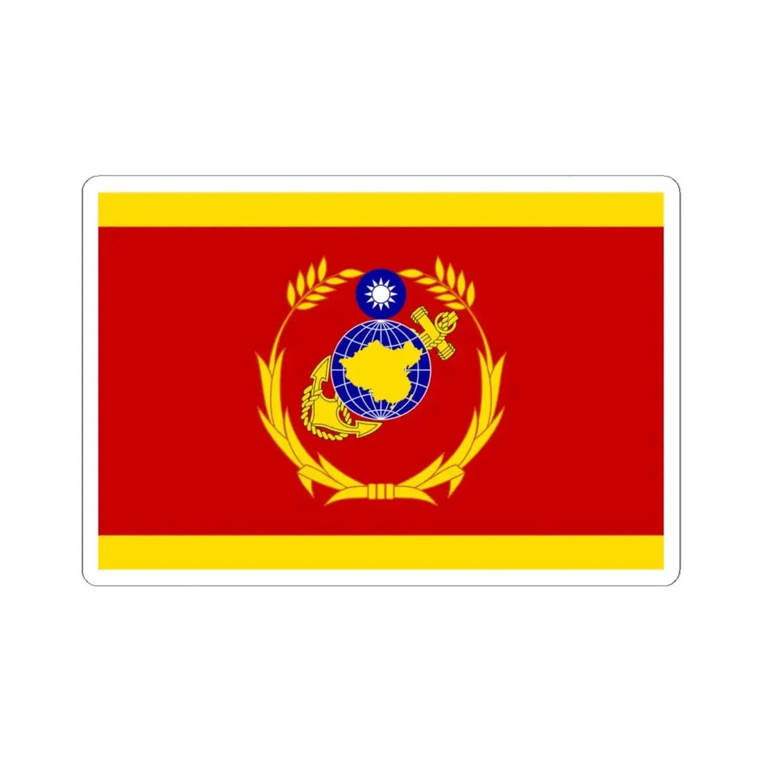 ROCMC Commanders Flag (China) STICKER Vinyl Kiss-Cut Decal 6 Inch White - The Sticker Space