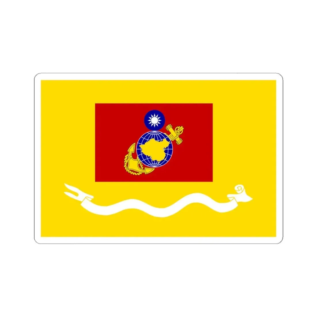 ROCMC Company Flag 1960 (China) STICKER Vinyl Kiss-Cut Decal 6 Inch White - The Sticker Space