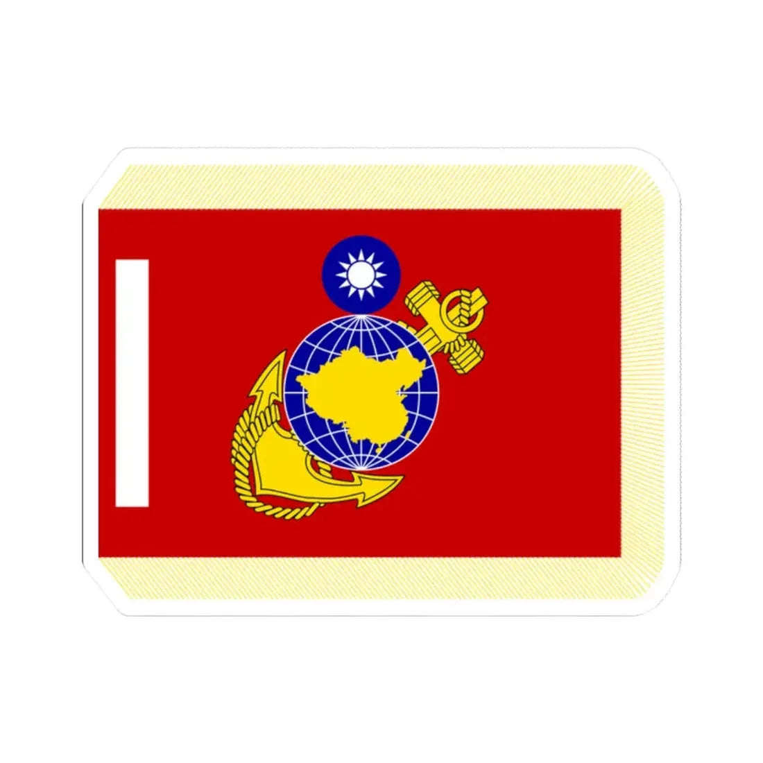 ROCMC Unit Flag (China) STICKER Vinyl Kiss-Cut Decal 2 Inch White - The Sticker Space