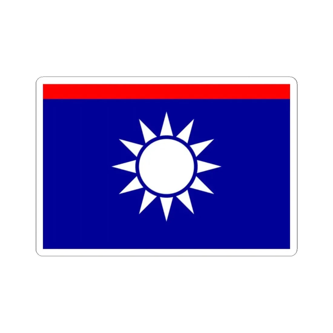 ROCN Admirals Flag 1929 (China) STICKER Vinyl Kiss-Cut Decal 2 Inch White - The Sticker Space