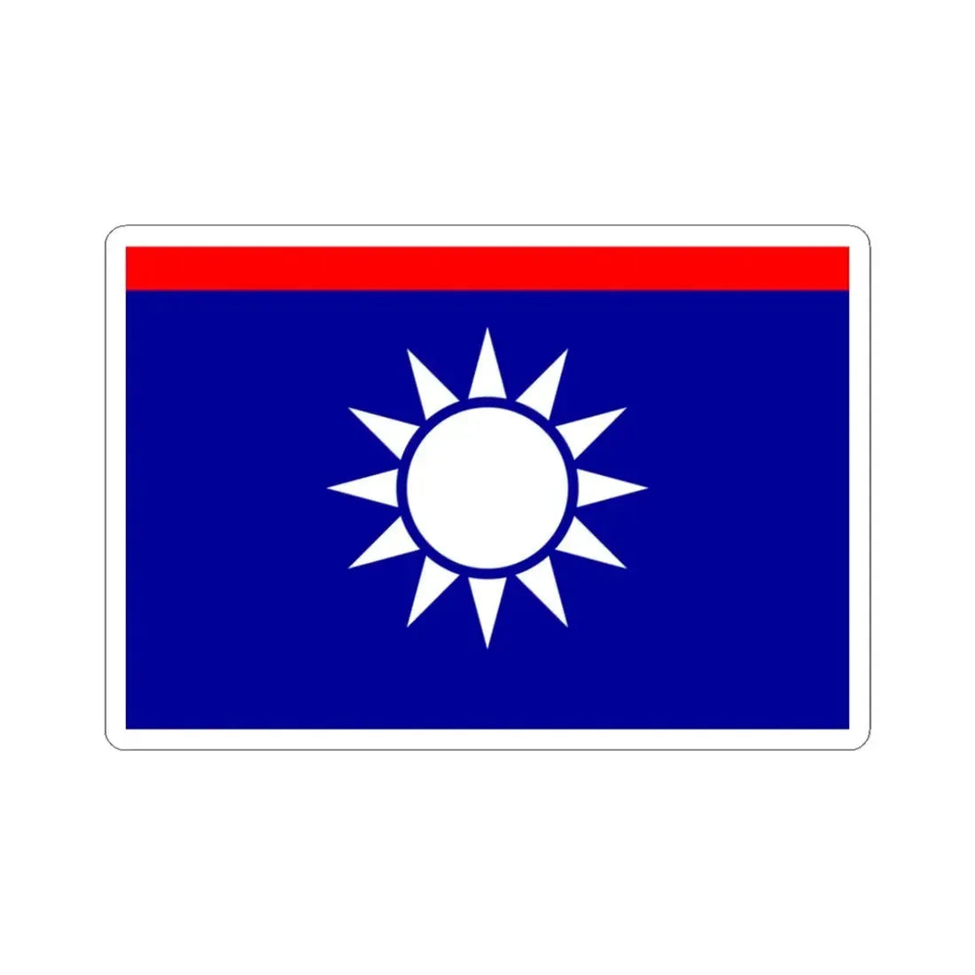 ROCN Admirals Flag 1929 (China) STICKER Vinyl Kiss-Cut Decal 3 Inch White - The Sticker Space