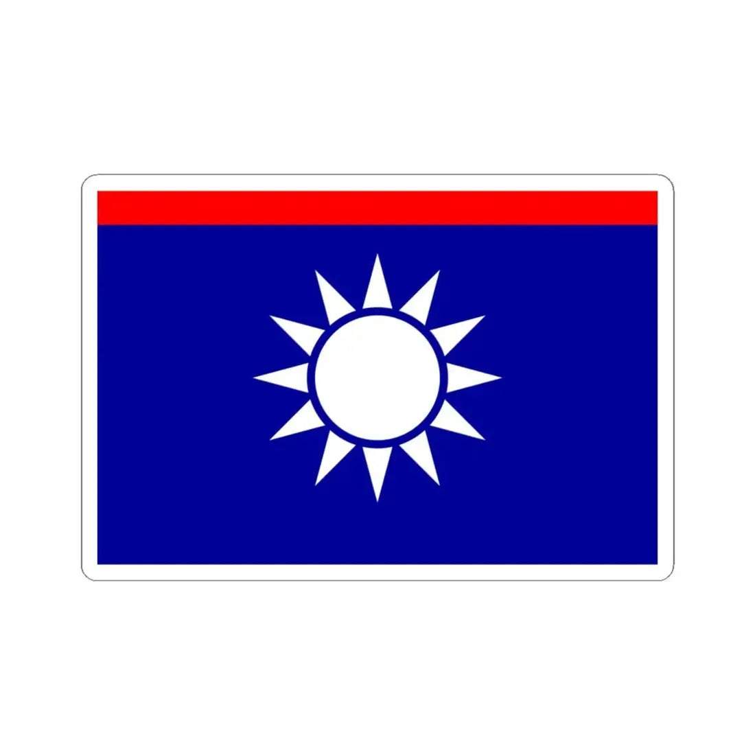 ROCN Admirals Flag 1929 (China) STICKER Vinyl Kiss-Cut Decal 4 Inch White - The Sticker Space