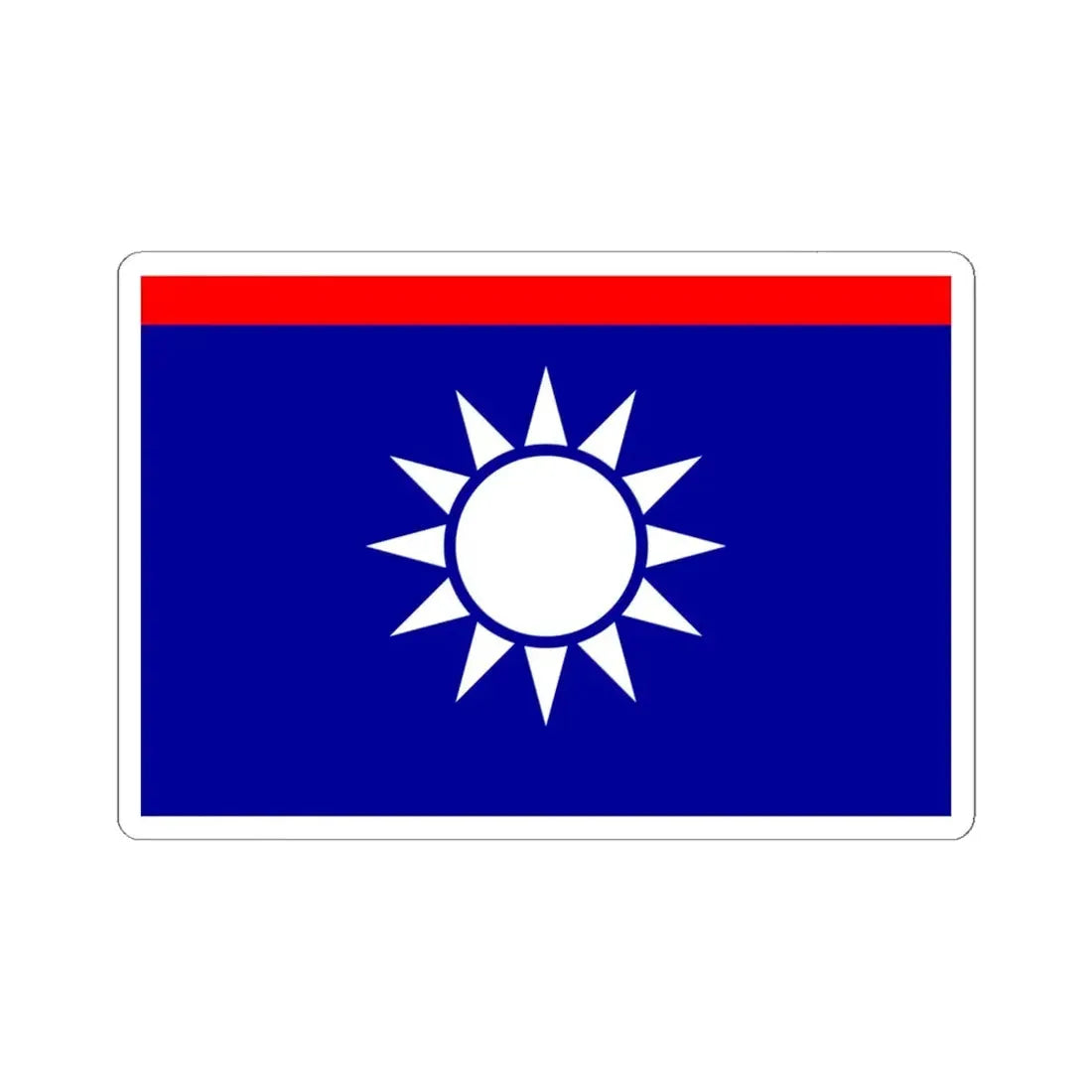 ROCN Admirals Flag 1929 (China) STICKER Vinyl Kiss-Cut Decal 6 Inch White - The Sticker Space