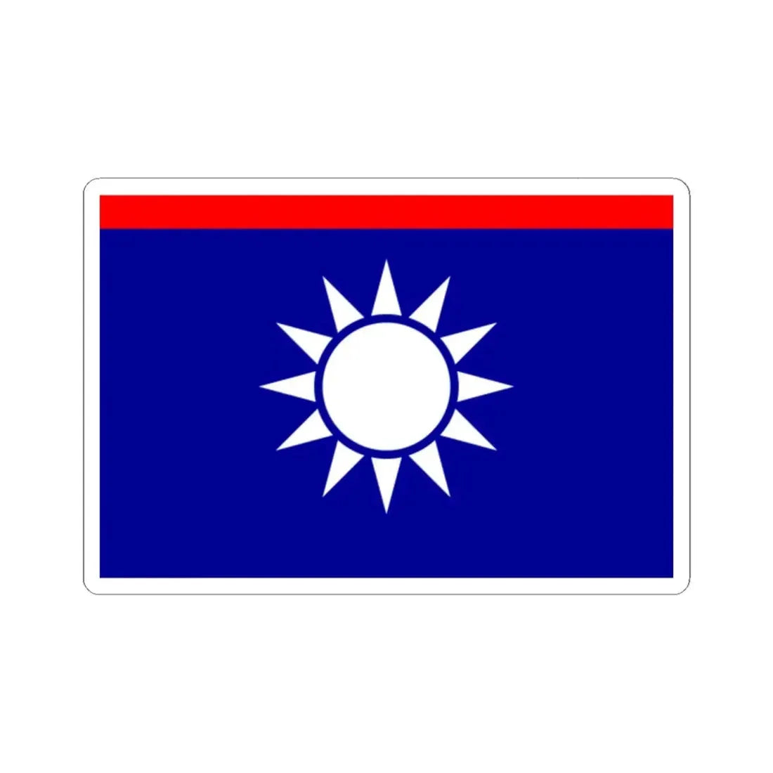 ROCN Admirals Flag (China) STICKER Vinyl Kiss-Cut Decal 2 Inch White - The Sticker Space