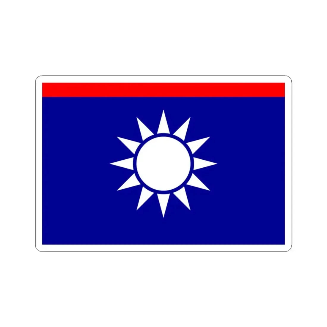 ROCN Admirals Flag (China) STICKER Vinyl Kiss-Cut Decal 3 Inch White - The Sticker Space